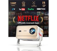 Gimbal N6 Pro Vidéoprojecteur Certifié Netflix,Fhd 1080P Natif Projecteur Vidéo Bluetooth,Calibration Automatique D'Écran&Commande Vocale,700 Ansi Luminosité,Wifi 6