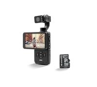 AgfaPhoto Gimbal Realimove MC3X + MicroSDXC UHS-I 128GB - Caméra Stabilisateur 3 Axes 4K Ultra HD, Écran Tactile Rotatif 3,5 , 20 MP, Suivi de Visage, Vision Nocturne, Grand Angle 120°, Wi-FI - Noir