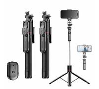 Gimbal Stabilizer - Master Every Move, 2-in-1 Tripod & Selfie Stick, 360°Automatic Rotation Anti-Shake, Foldable Rock-Solid for Live Video Recording, Training, for iPhone/Android (2 pcs)