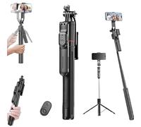 Gimbal Stabilizer - Master Every Move,2-in-1 Tripod & Selfie Stick with 360° Anti-Shake,Foldable,Bluetooth Remote,Long Extension,for Live Video Recording,Compatible for iPhone and Android (A,1PCS)