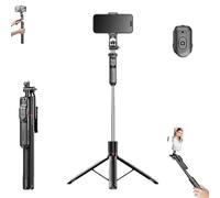 Gimbal Stabilizer - Master Every Move, 2-in-1 Tripod & Selfie Stick with Bluetooth Remote & Fill Light, Extendable Foldable 360° Anti-Shake, for Camera/Smartphone (Stand+Remote Control)