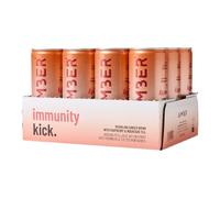 GIMBER Boisson gazeuse Framboise Immunité Pack 12x25cl
