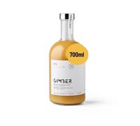 GIMBER Concentré de gingembre bio 700 ml | Boisson sans alcool 100% biologique à base de gingembre, citron et épices | Jus de gingembre Premium