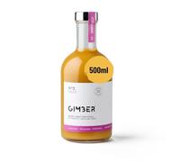 GIMBER Sweet Lilly Concentré de gingembre biologique 500 ml | Boisson biologique sans alcool provenant d'un mélange de gingembre, de fruits de la passion, d'ananas et de curcuma