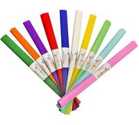 Gimboo - Lot de 100 rouleaux de papier crépon pastel 50 x 200 cm assortis/ruban de crépon multicolore/idéal pour les loisirs créatifs / 1 paquet - 100 rouleaux/couleurs assorties