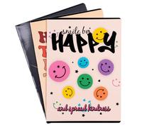 gimboo Lot de 3 cahiers d'école, format A4, 32/32 feuilles quadrillées, mixtes, motifs assortis, pour la rentrée des classes primaire, avec marge, cartes blanches, carreaux bleus