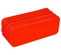 gimboo Trousse en Silicone à Quatre compartiments/20x8x7,5 cm/Rouge