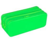 gimboo Trousse en Silicone à Quatre compartiments/20x8x7,5 cm/Verte