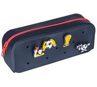 gimboo Trousse en Silicone/avec 4 pin's/20x6x7,5 cm/Noire