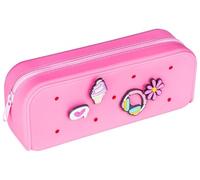 gimboo Trousse en Silicone/avec 4 pin's/20x6x7,5 cm/Rose