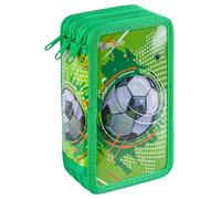 gimboo Trousse Scolaire/avec équipement/3 Compartiments/Soccer/Vert