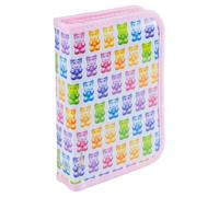 gimboo Trousse Scolaire/avec équipement/Colorful Teddy Bears/Rose Pastel