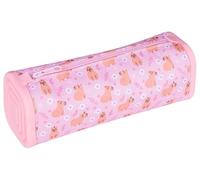 gimboo Trousse Silicone carrée/Imprimée/21x7,2x7,2 cm/Capybara/Rose