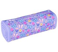 gimboo Trousse Silicone carrée/Imprimée/21x7,2x7,2 cm/Fleurs/Violette