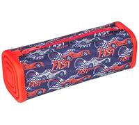 gimboo Trousse Silicone carrée/Imprimée/21x7,2x7,2 cm/Voiture/Rouge et Noir
