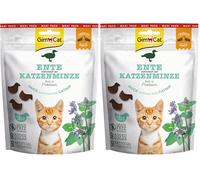 GimCat Crunchy Snacks Canard avec Herbe à Chat - Friandise pour Chat croustillante et Riche en protéines - 1 Sachet (1 x 140 g) (Lot de 2)