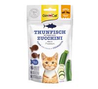 GimCat Crunchy Snacks Thon & Courgettes - Friandise pour Chat croustillante et Riche en protéines - 1 Sachet (1 x 50 g)