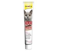 GimCat Duo Pâte Anti-Hairball Malt et Poulet - Snack pour chats qui favorise l’expulsion des poils ingérés - 1 tube (1 à 50 g)