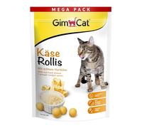 GimCat Fromage Rollis - Friandise pour Chat sans céréales et Riche en vitamines avec véritable Fromage à pâte Dure - 1 Sachet (1 x 425 g)