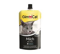 Gimcat Milk - lait pour Chats à Base de Vrai lait entier à Teneur Réduite en lactose avec du Calcium pour des Os Sains - 1 Sachet (1 à 200 ml)