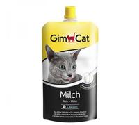 GimCat Milk - Lait pour chats à base de vrai lait entier à teneur réduite en lactose, avec du calcium pour des os sains - 1 sachet (1 x 200 ml)