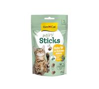 GimCat Mini bâtonnets de Poulet avec Herbe à Chat - Petites bouchées pour Un Plaisir Particulier - 1 Sachet (1 x 50 g)