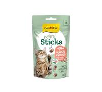 GimCat Mini bâtonnets de Saumon et Quinoa - Petites bouchées pour Un Plaisir Particulier - 1 Sachet (1 x 50 g)
