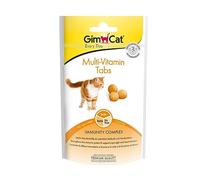 GimCat Multi-Vitamin Tabs - Snack Fonctionnel pour Chats, renforce Le système immunitaire, Le cœur et Les Yeux - Lot de 8 (8 à 40 g)