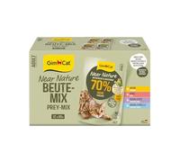 GimCat Near Nature Probier-Mix Lot de 12 sachets de Nourriture Humide sans céréales pour Chats à partir de 7 Mois avec Recette adaptée à l'espèce et aux proies - 12 sachets (12 x 85 g)
