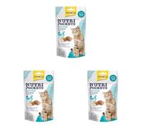 GimCat Nutri Pockets Dental - Snack croustillant pour Chats, avec Une Farce crémeuse et des ingrédients Fonctionnels - 1 Sachet (1 à 60 g) (Lot de 3)