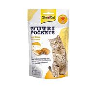GimCat Nutri Pockets Fromage - Snack croustillant pour chats, avec une farce crémeuse et des ingrédients fonctionnels - 1 sachet (1 à 60 g)