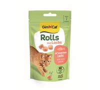 GimCat Rouleaux au Saumon - La collation pour Plus de Plaisir et de Plaisir avec des ingrédients de qualité supérieure - 1 Sachet (1 x 40 g)
