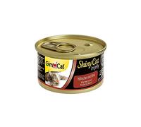 GimCat ShinyCat in Jelly Poulet au bœuf - Nourriture humide pour chats à la viande et taurine - 24 boîtes (24 à 70 g)