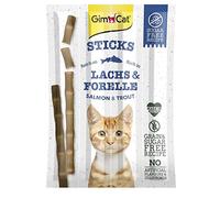 GimCat Sticks Saumon & truite - Bâtonnets moelleux à mâcher avec un pourcentage élevé de viande et sans sucre ajouté - 1 paquets (1 à 4 bâtonnets)