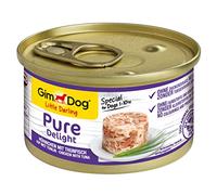 GimDog Pure Delight Poulet au thon - Snack pour chiens riche en protéines à la viande tendre dans une savoureuse gelée - 12 boîtes (12 à 85 g)