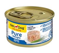 GimDog Pure Delight Thon - Snack pour chiens riche en protéines au poisson tendre dans une savoureuse gelée - 12 boîtes (12 à 85 g)