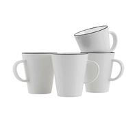 Gimex Linea Line Tasse 350 ml 4 Pièces - Noir