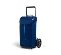 gimi 168434 Chariot de Courses, Acier et Polyester, Bleu, 50 l