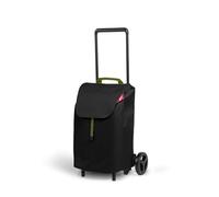 GIMI Easy Compact 40 Litre Capacity, Folding Shopping Trolley with up to 30 kg Load Capacity, Lightweight and Handy, Black, Alloy Steel Polyester