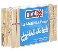 GIMI Easy La Pince à Linge Ivoire, 2 x 1,5 x 9 cm, 20 unités