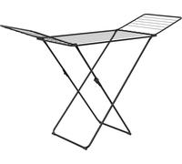Gimi X-Leg Glory Étendoir à Linge en Acier, Noir, 180 x 55 x 93 cm