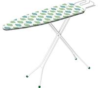 GIMI Jean Planche à Repasser, avec Repose-Fer en Grille, réglable en Hauteur, métal, Blanc, 133,5 x 33 x 90 cm