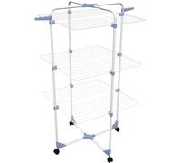 Gimi Modular 3 Étendoir tour à poser sur le sol en acier, 30 m d'étendage, multicolore