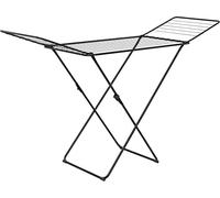 Gimi Étendoir à linge X-Leg Glory en acier Noir 180 x 55 x 93 cm