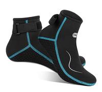 Gimilife Chaussettes de Plongée, Chaussettes en Néoprène 3mm pour Homme et Femme, Chaussettes Thermiques Chaussettes de Combinaison pour la Plongée Natation Surf Plongée en Apnée Voile Kayak
