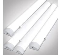 Gimisgu 4x Néon LED 150CM, 48W Réglette 4000K Blanc Neutre, Plafonnier IP65 Imperméable, Tube Connectable pour Garage Ateliers Sous-sol Salle de Bain Bureau Parking, 4 Unités