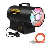 Gimisgu Chauffage à gaz 15 W avec tuyau de gaz, réducteur de pression, ventilateur turbo, souffleur à gaz, canon chauffant 225 m², générateurs d'air chaud compatibles avec les ponts