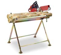 Gimisgu Chevalet de tronçonneuse avec support pour bois de chauffage, jusqu'à 150 kg, pour tronçonneuses avec support, protège-chaîne, 81 x 72 x 78,5 cm, support pliable pour scierie, atelier
