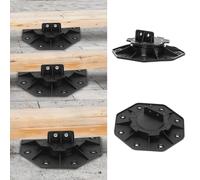 Gimisgu Lot de 100 plots réglables en hauteur - Pied réglable de 18 à 30 mm - Pour palier de plaque de terrasse - Sous-structure en bois, WPC et pierre - Charge maximale de 600 kg