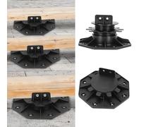 Gimisgu Lot de 100 plots réglables en hauteur - Pied réglable de 30 à 60 mm - Paliers pour panneaux de terrasse - Sous-structure en bois, WPC et pierre - Charge maximale de 800 kg